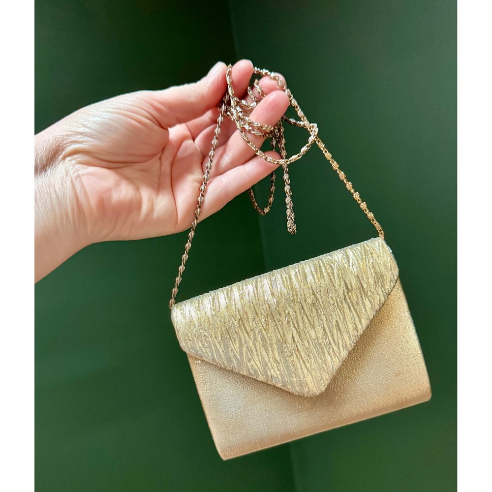 Vintage Claire's Gold Clutch Evening Bag